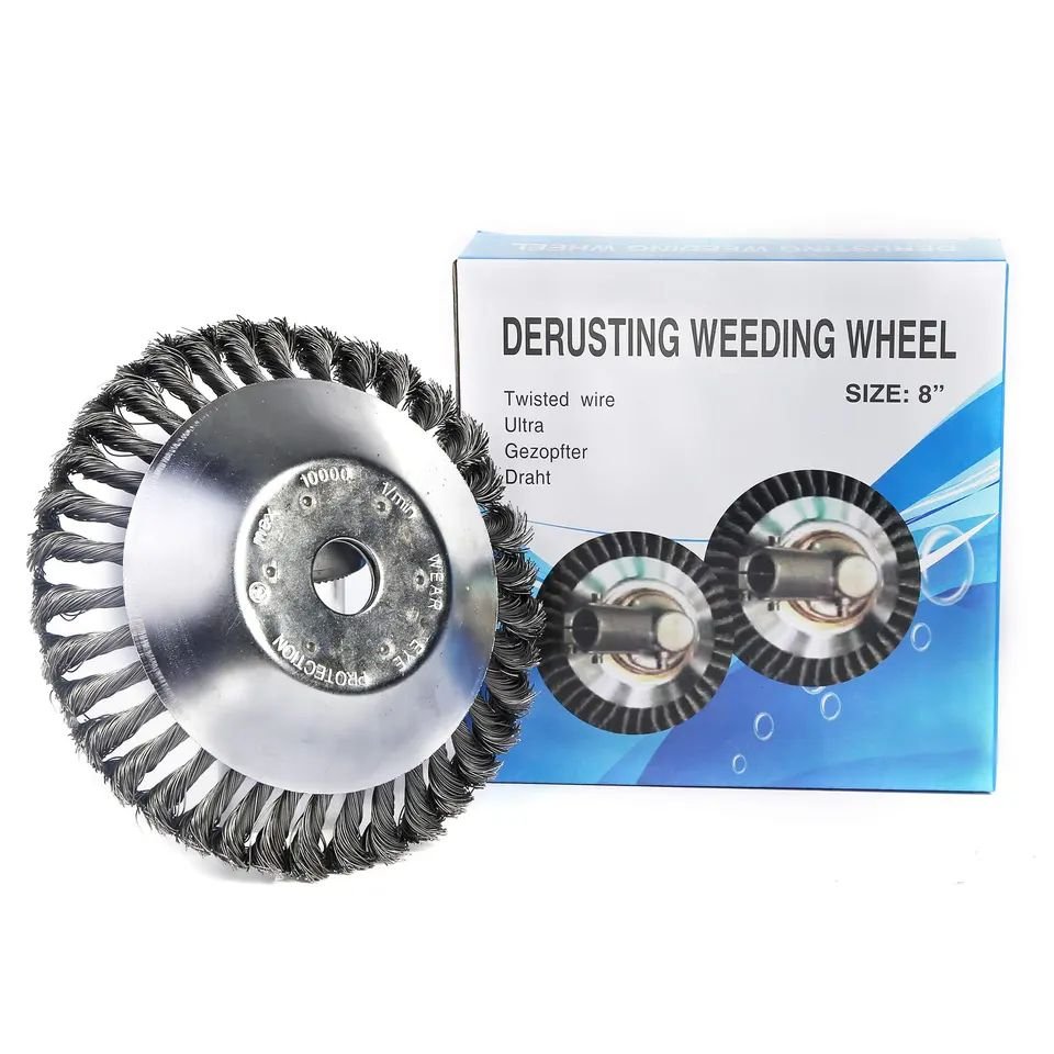 4/5/6/8 inch Weeding Brush Stainless Steel Twist Wire Wheel Cutter Tools Grass Trimmer Wire Brush Lawn Mower Grass Trimmer Head