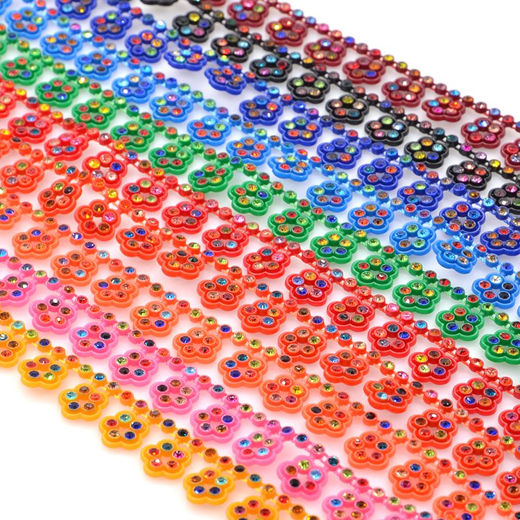 Plastic Rhinestone Banding Trimming Garment Accessory