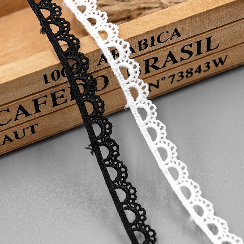 retro chemical water soluble embroidery african black lace trim