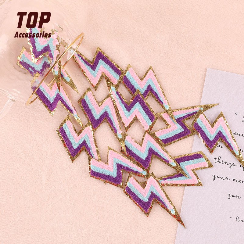 Phnom Penh Color Lightning Patch Chenille Iron on Patchesice Machineembroidered Fice Blenders Toolsandmade Ice Crushersequins