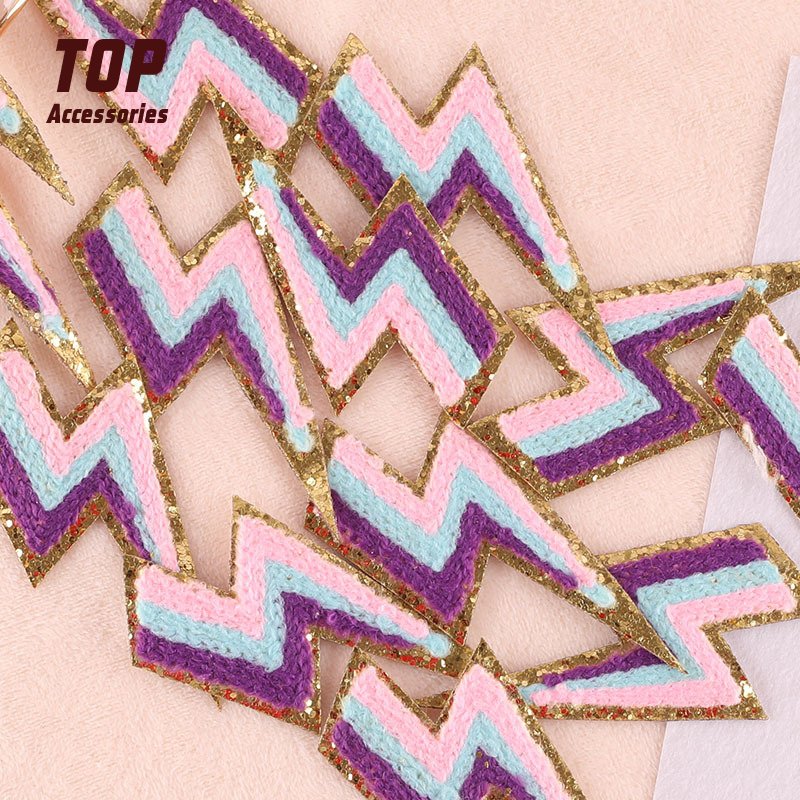 Phnom Penh Color Lightning Patch Chenille Iron on Patchesice Machineembroidered Fice Blenders Toolsandmade Ice Crushersequins