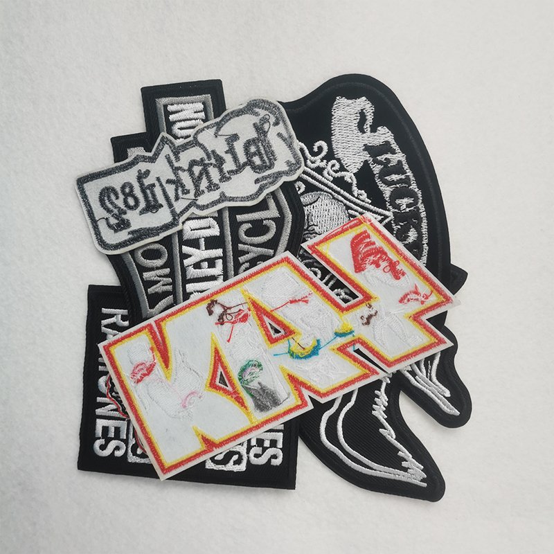 Fabric Badges Supplier Custom funny design3d Logo trims patch On Embroidered iron Patches for shoe