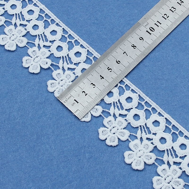 Factory Price Wholesale Milk Silk Water Soluble lace Embroidery Guipure Lace Fabric Trimming for decoration women's Clothing