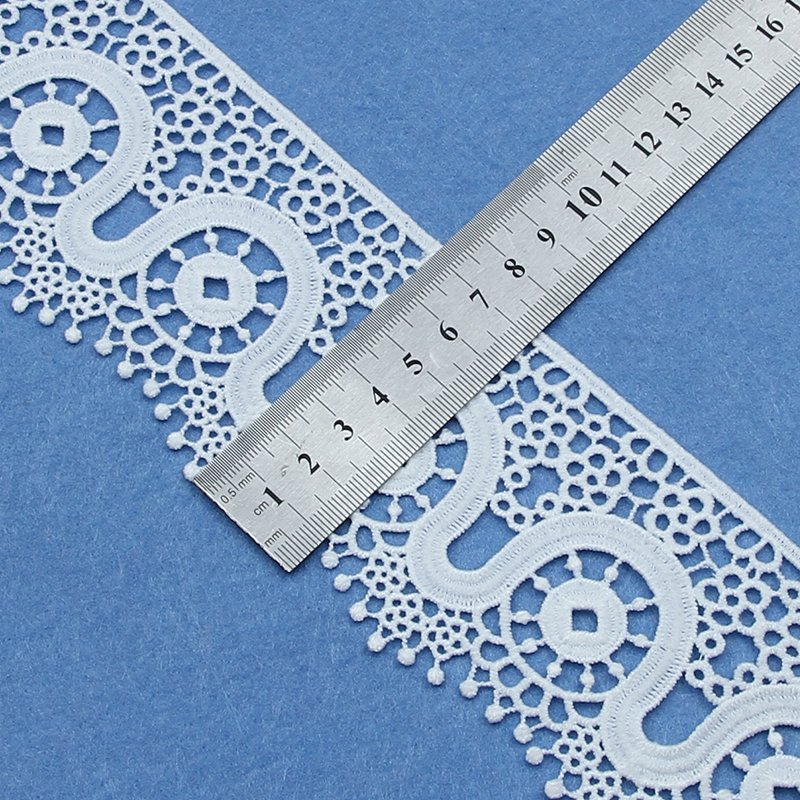 Factory Price Wholesale Milk Silk Water Soluble lace Embroidery Guipure Lace Fabric Trimming for decoration women's Clothing