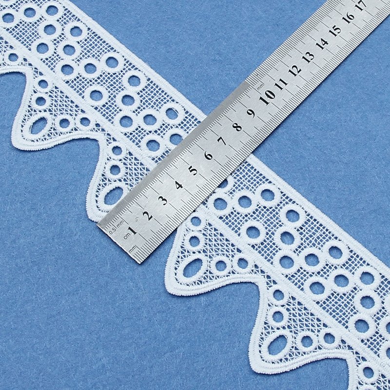 Factory Price Wholesale Milk Silk Water Soluble lace Embroidery Guipure Lace Fabric Trimming for decoration women's Clothing
