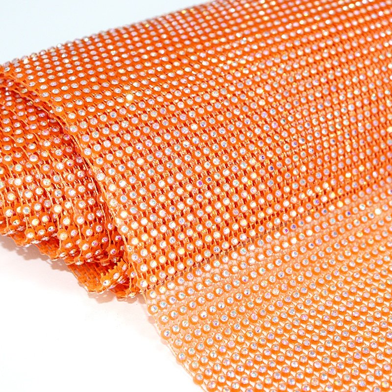 S593 Stretch rhinestone mesh trim by yard hollow out mesh diamond rhinestone mesh