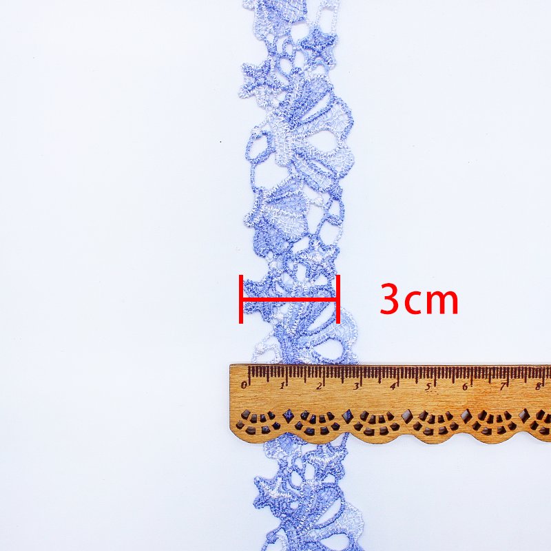 High quality colored shell embroidered necklace with polyester lace trimmings and dressing accessories