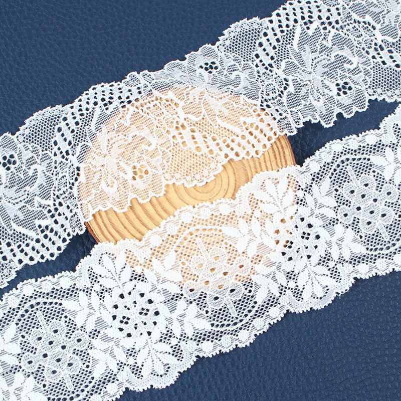 affninty elegant spandex trimming ivory bridal lace ribbon french floral chantilly white elastic lace trim for underwear