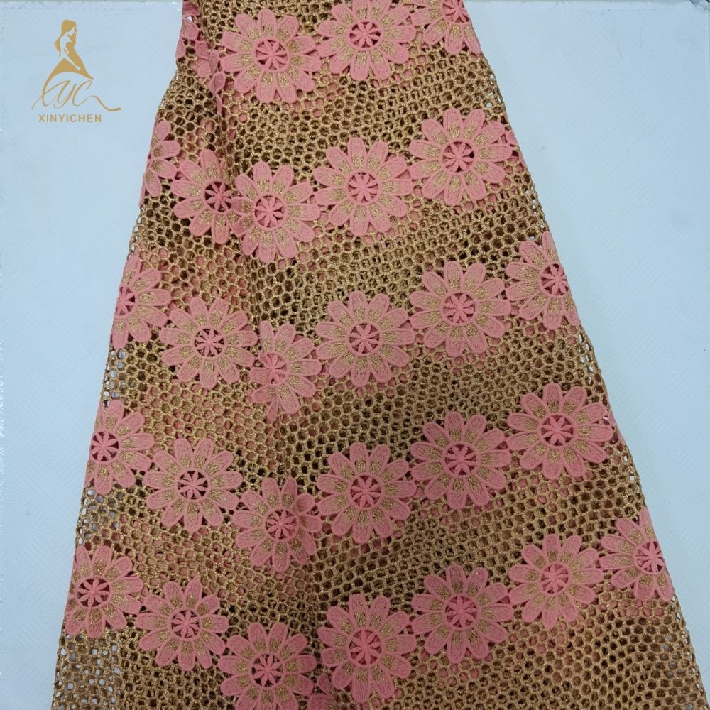 African Flower Wedding Dress Accessories Milk Silk Lace Trim Nigerian Water Soluble Lace Fabrics for Dress