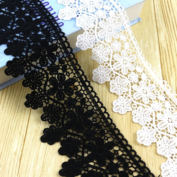 Wholesale Top Quality Swisss 3D Flower Embroidery Trim Lace For Garment