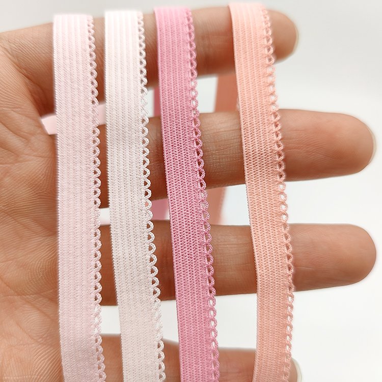Wholesale manufacturers lace trims elastic band webbing for women's underwear bra panties
