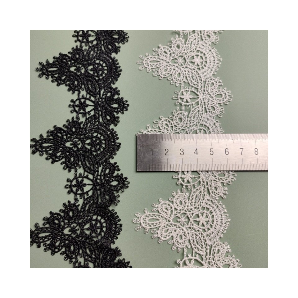 High Quality French Flower Crochet Water Soluble Mesh Lace Trim For Wedding Dress
