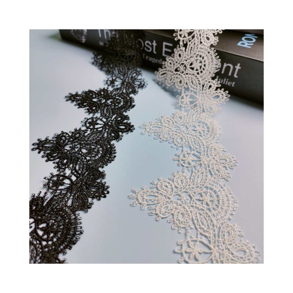 High Quality French Flower Crochet Water Soluble Mesh Lace Trim For Wedding Dress