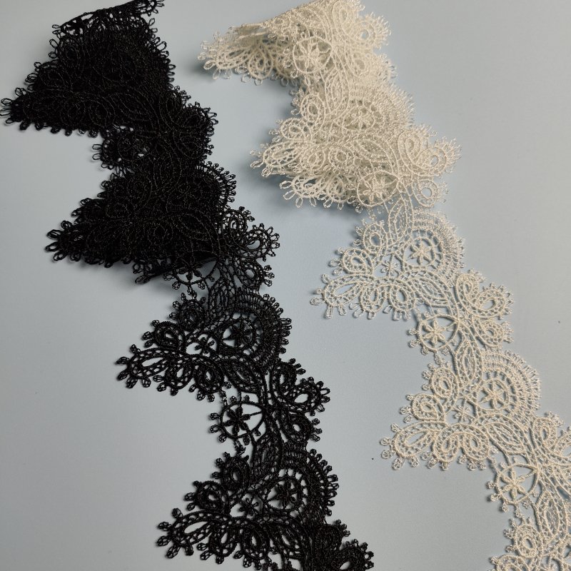 High Quality French Flower Crochet Water Soluble Mesh Lace Trim For Wedding Dress