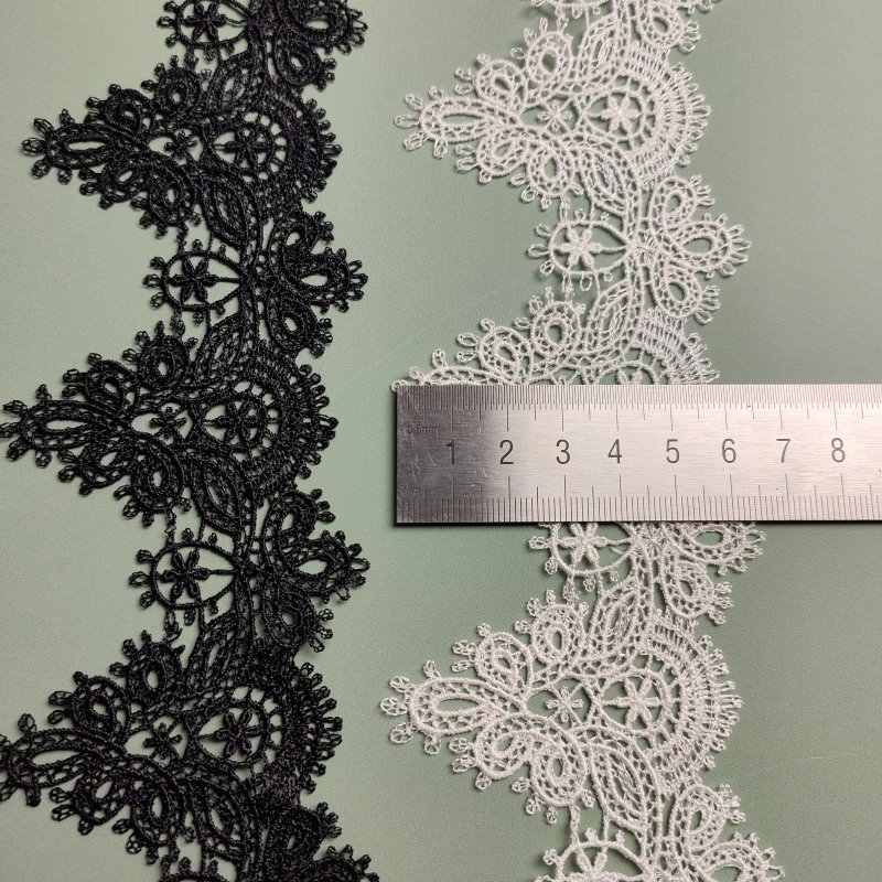 High Quality French Flower Crochet Water Soluble Mesh Lace Trim For Wedding Dress
