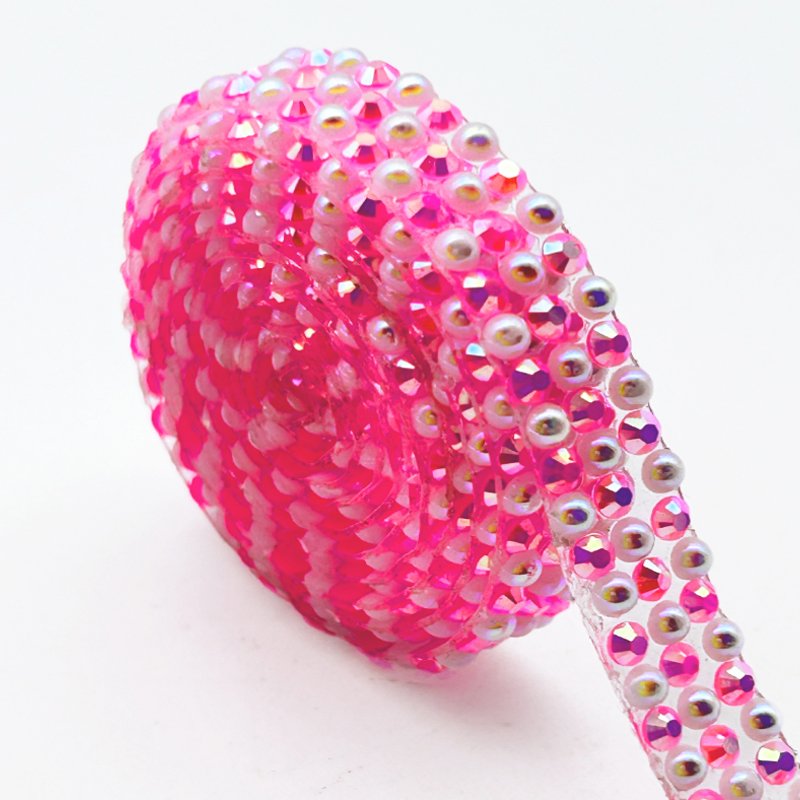 Custom Resin Rhinestone Ribbon Trim Hotfix Strass Applique Decoration Self Adhesive Rhinestone Roll