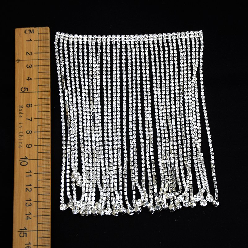 Irregular crystal rhinestone belly waist chain crystal rhinestone rope adhesive rope trimming