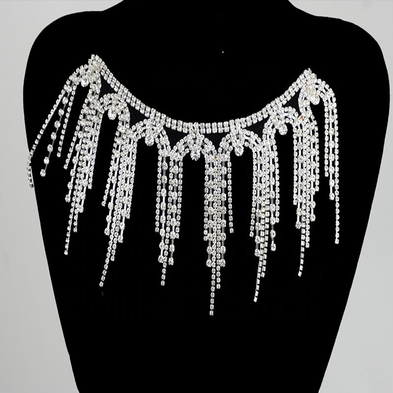 Irregular crystal rhinestone belly waist chain crystal rhinestone rope adhesive rope trimming
