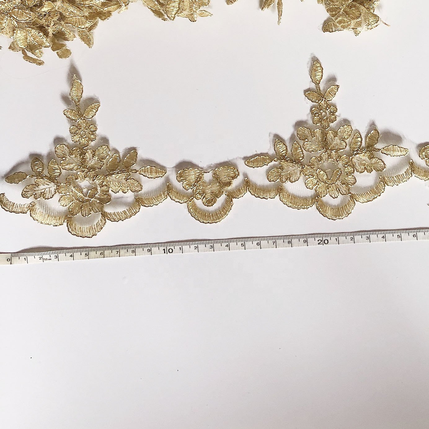 Ornament embroidery gold collar trim lace edge for clothing LT2225B