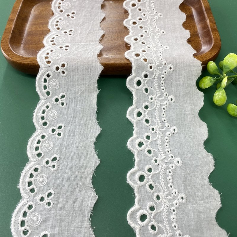 New 6cm Spot Lace Cotton Edge Water Soluble Sewing Accessories for Home Use for Wedding Decoration with Flower Design Carton T/T