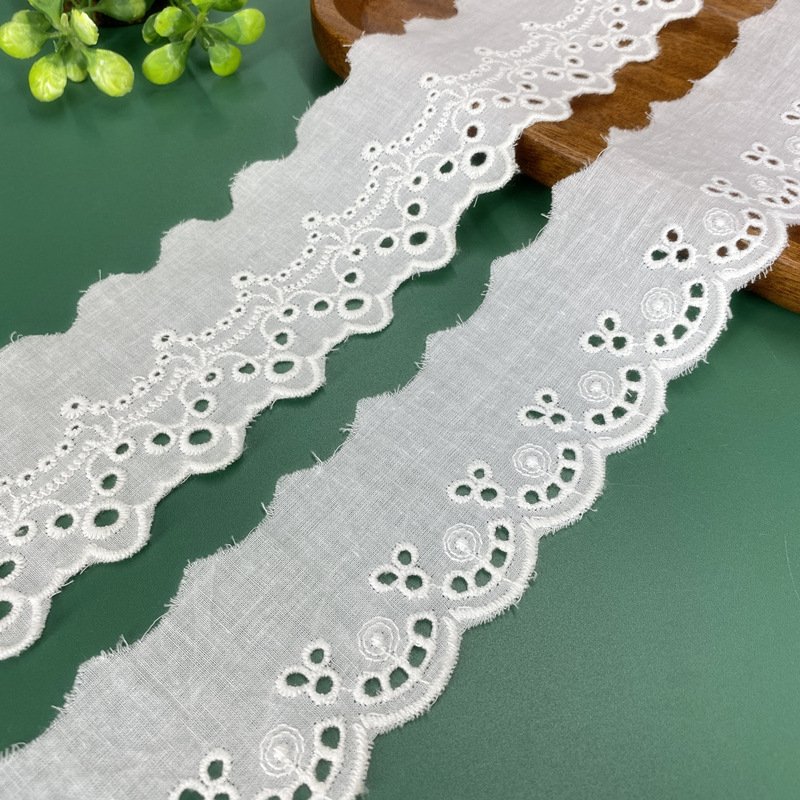 New 6cm Spot Lace Cotton Edge Water Soluble Sewing Accessories for Home Use for Wedding Decoration with Flower Design Carton T/T
