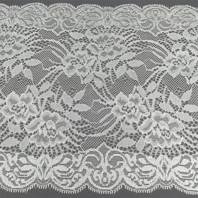 TUTON Factory Supplier Bridal French Lace Wide 18 CM Fashion Elastic Lace Trim for Under Wear