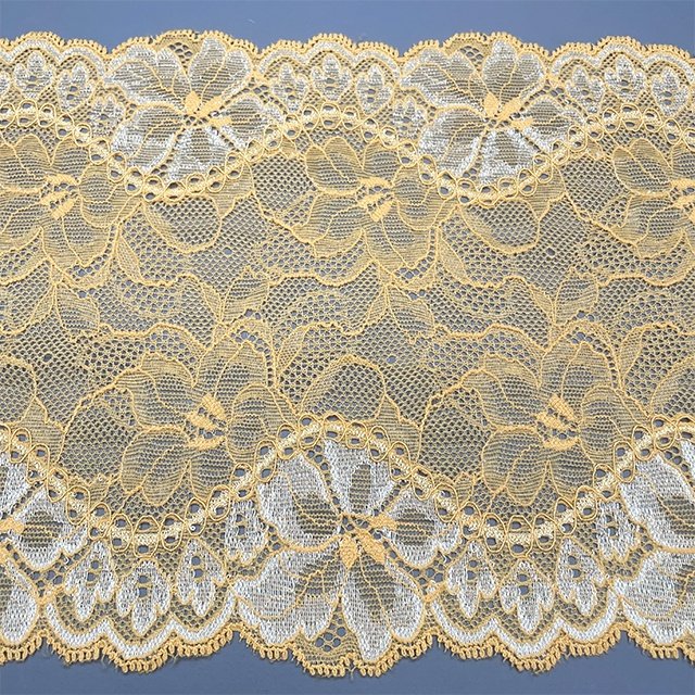 TUTON Factory Supplier Bridal French Lace Wide 18 CM Fashion Elastic Lace Trim for Under Wear