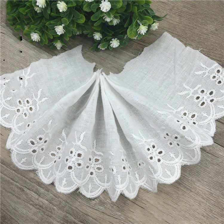 Promotional Fancy Cotton Embroidery Trimming Lace Fabric