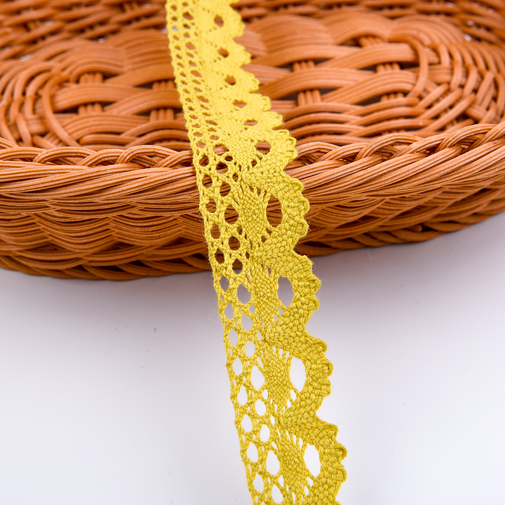 high quality soft crochet lace trim Vintage cotton eyelet ribbon lace trim for clothing