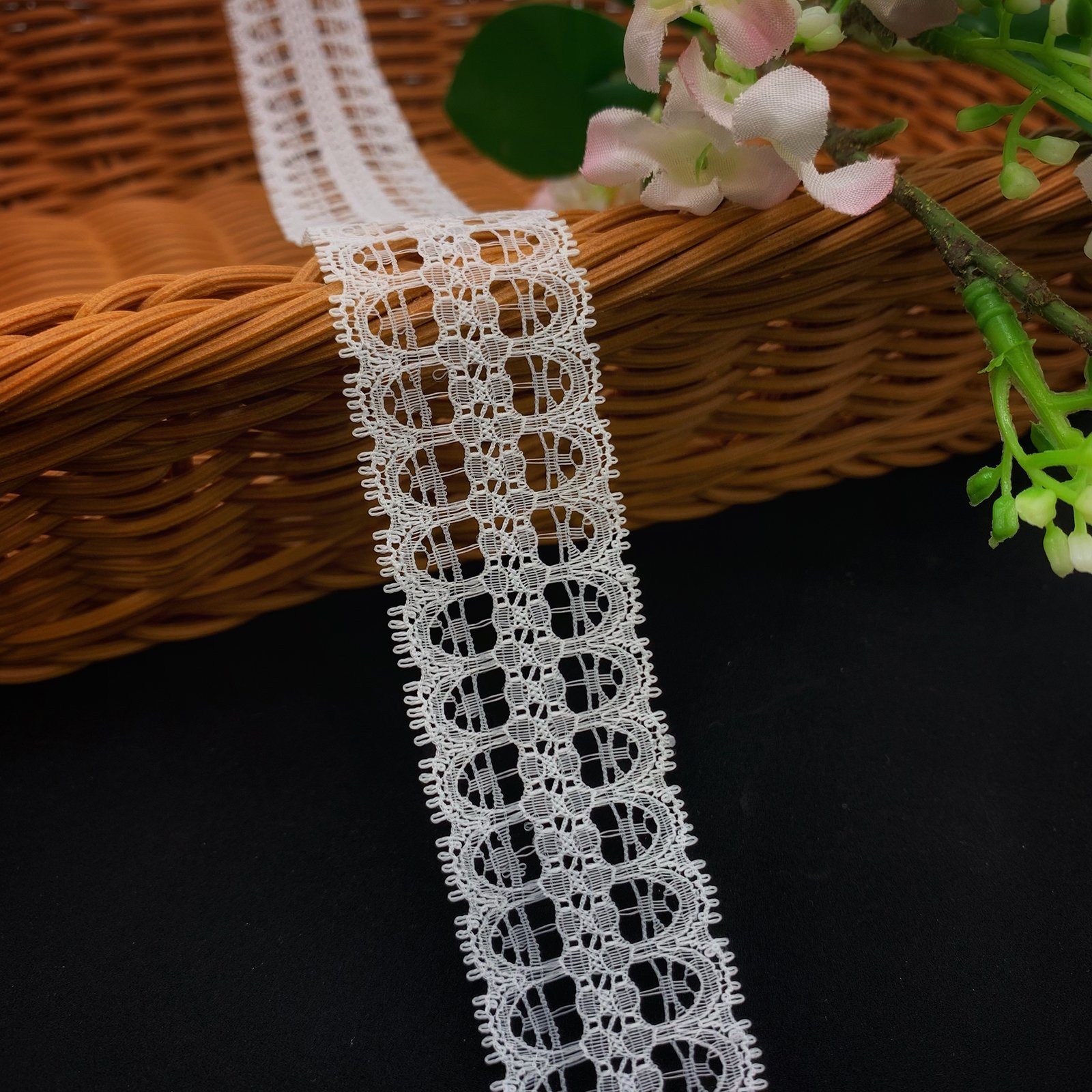 Hot Sale High Quality Stretch Lace Trim Soft Nylon Spandex Elastic Lace Trim