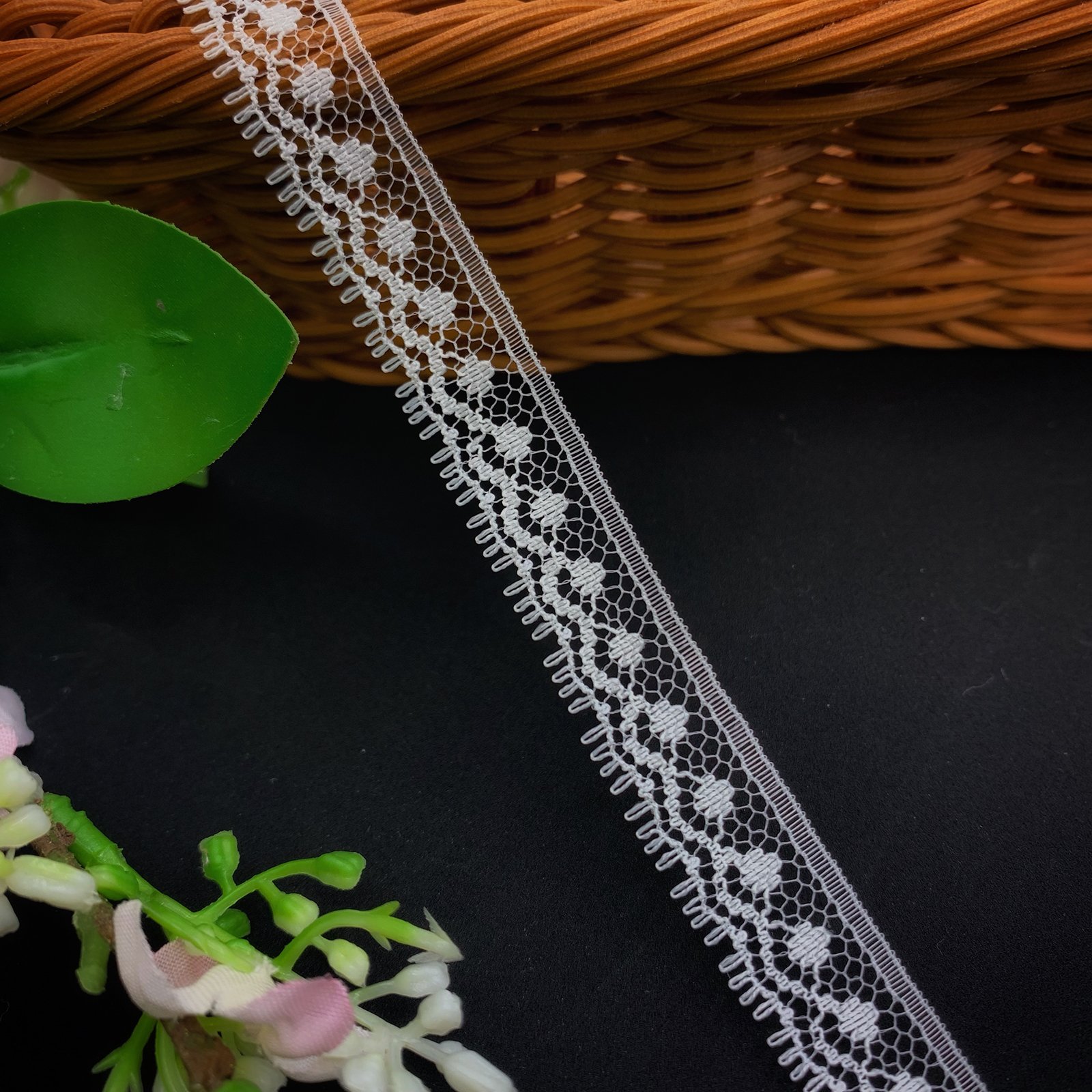 Hot Sale High Quality Stretch Lace Trim Soft Nylon Spandex Elastic Lace Trim