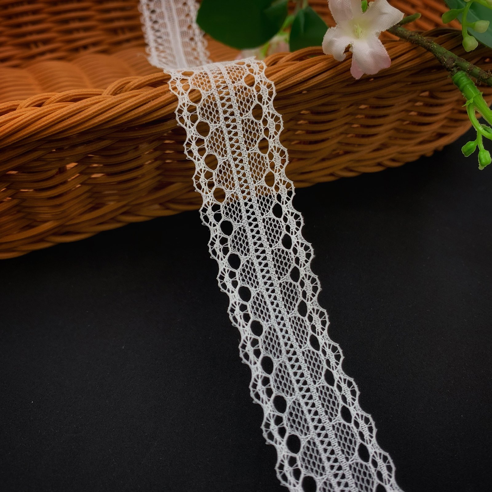 Hot Sale High Quality Stretch Lace Trim Soft Nylon Spandex Elastic Lace Trim