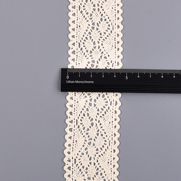 Customizable embroidery polyester cotton hollow out soft border crochet lace trim for clothing