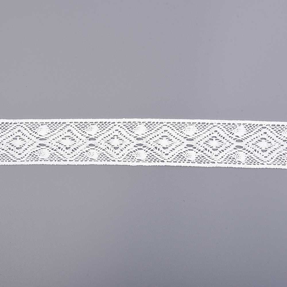 Customizable embroidery polyester cotton hollow out soft border crochet lace trim for clothing