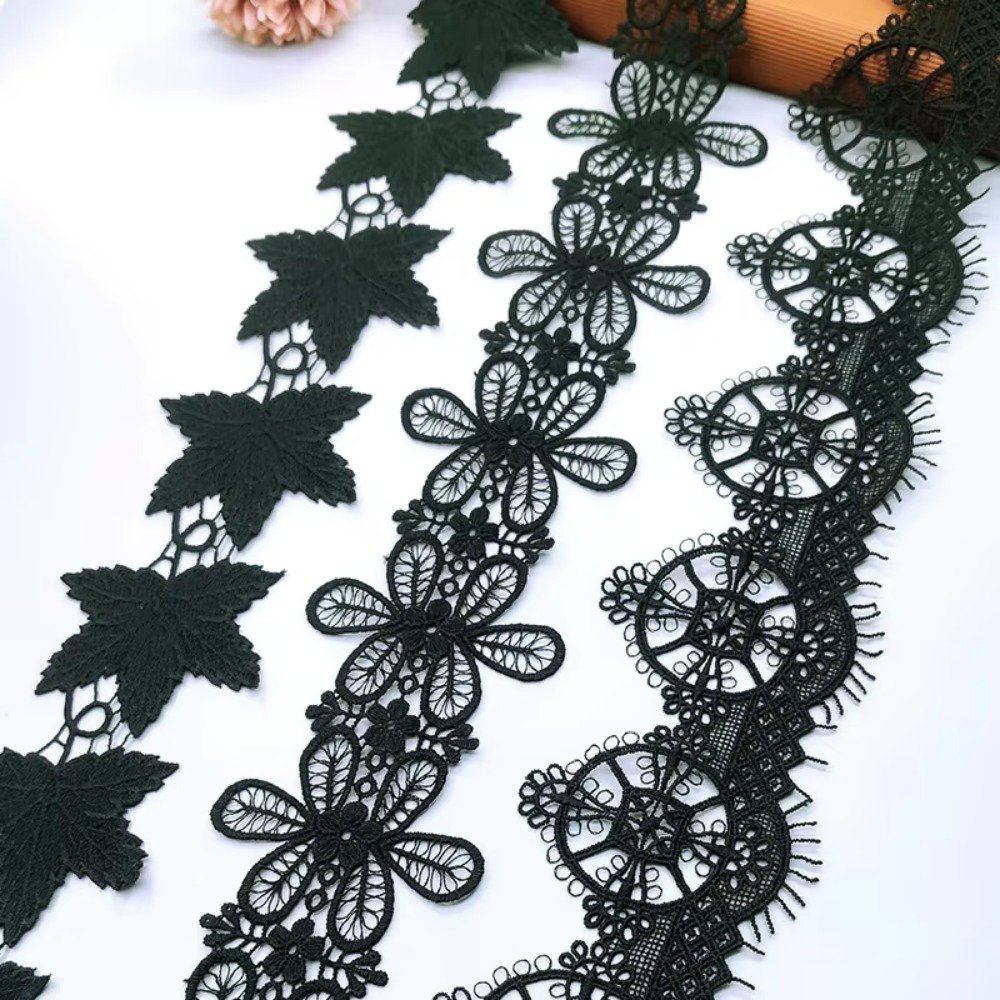High Quality Cheap Crochet Flowers Narrow Stretch Elastic Lace Trim in White for Garments