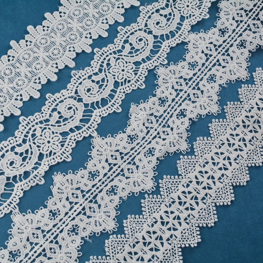 Hot Selling Guipure Lace Trim Custom For Garment Accessories Decoration Polyester Lace Trim