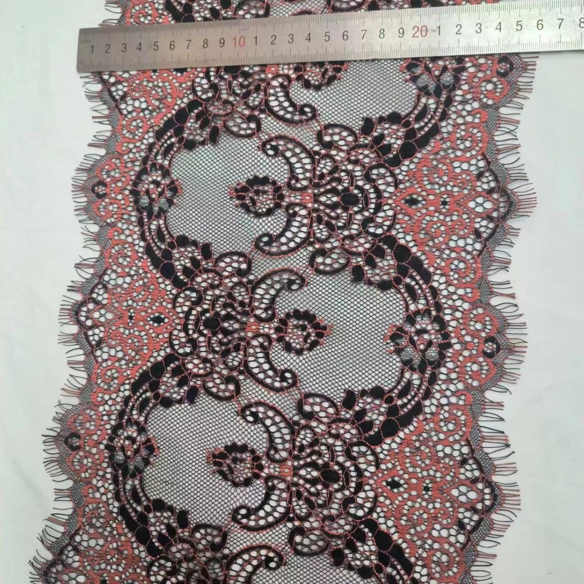 26cm Nylon Silk Eyelash Double Color Lace Non Elastic Accessories Lace Trimming Lace