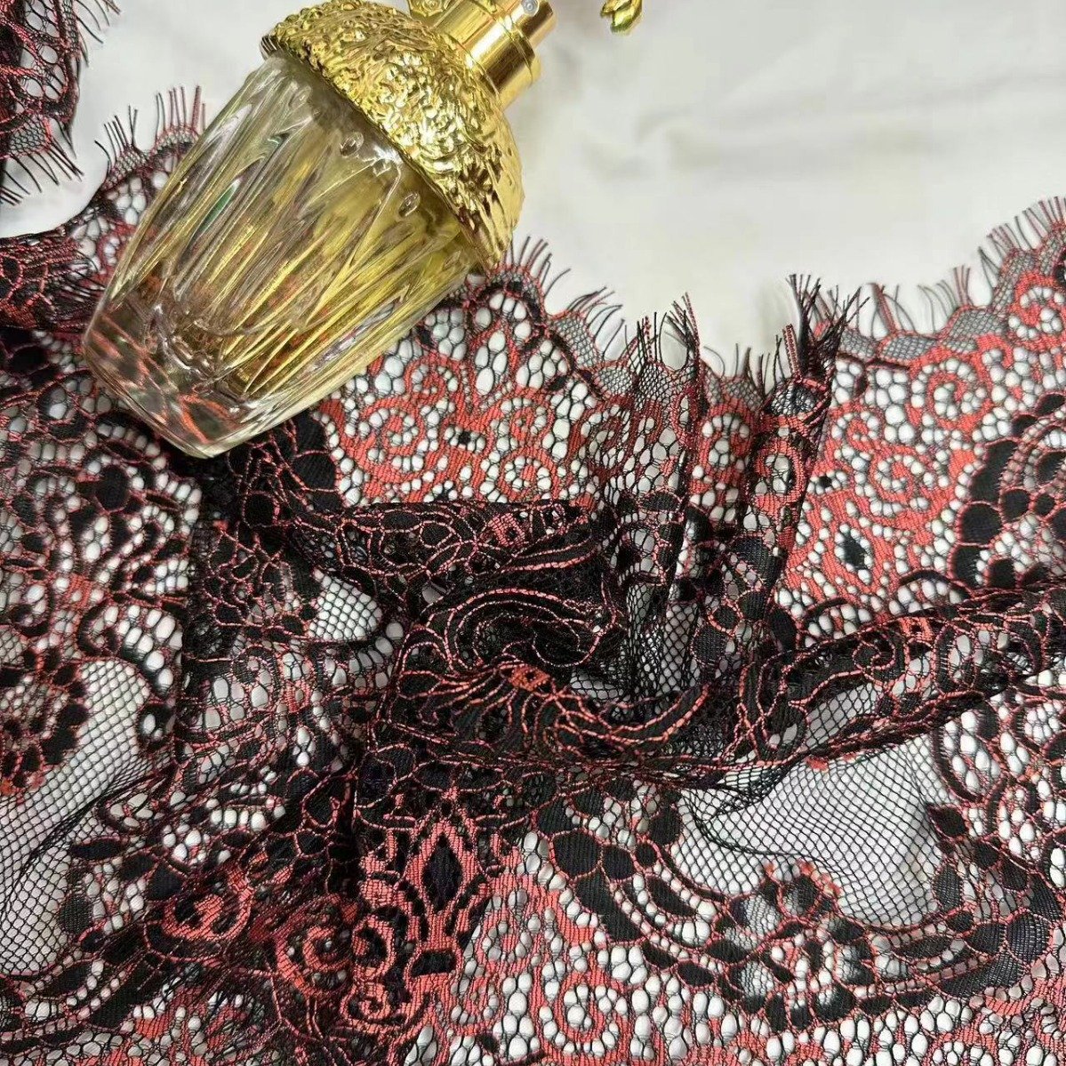 26cm Nylon Silk Eyelash Double Color Lace Non Elastic Accessories Lace Trimming Lace