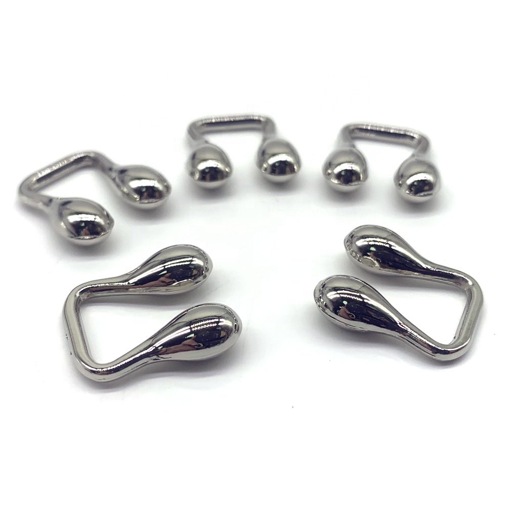 new fashion zinc alloy metal note design trimming U shape decoration ornament buckle embellishment for clothing