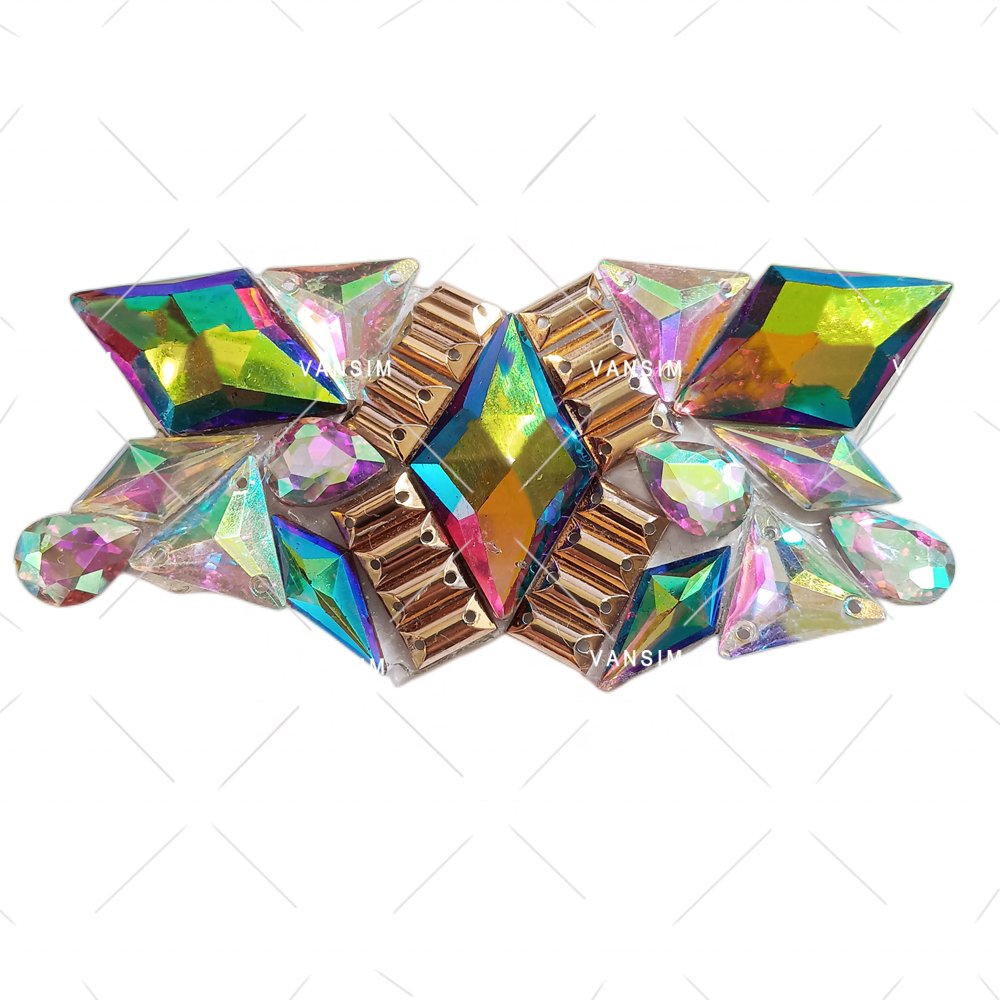 Hot fix carnival decoration rhinestone resin gems rhinestone trimming for garment crafts decoration
