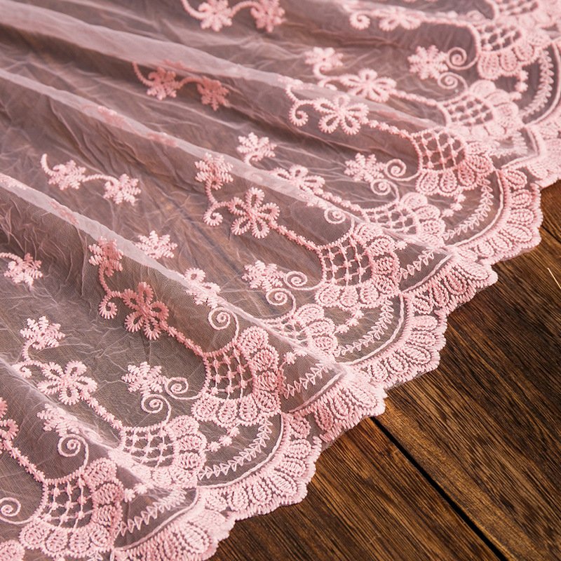Fashion Design Flower Embroidery Lace Trimming Soft Mesh Lace Trim For Ladies Dress Clothes Embroidery