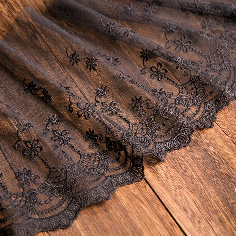 Fashion Design Flower Embroidery Lace Trimming Soft Mesh Lace Trim For Ladies Dress Clothes Embroidery