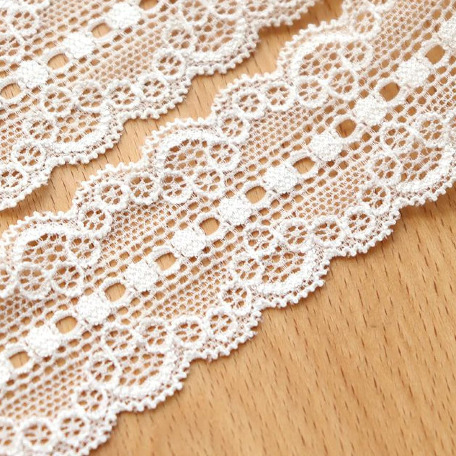 Wholesale white lace trim for sewing materials elastic eyelet lace trim laces fabrics for women