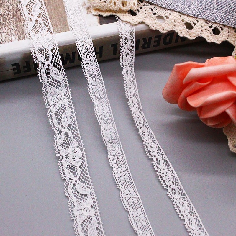 High Quality Natural white 100% Cotton Lace Trims Soft French lace 1.5cm Width Underwear lace