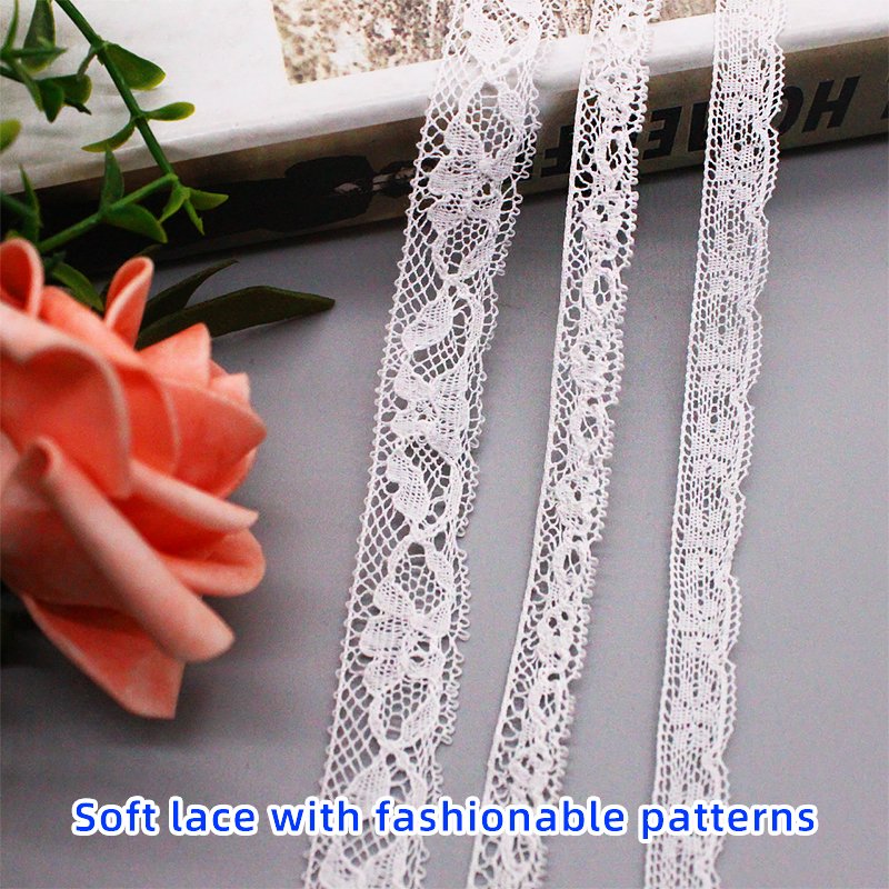 High Quality Natural white 100% Cotton Lace Trims Soft French lace 1.5cm Width Underwear lace