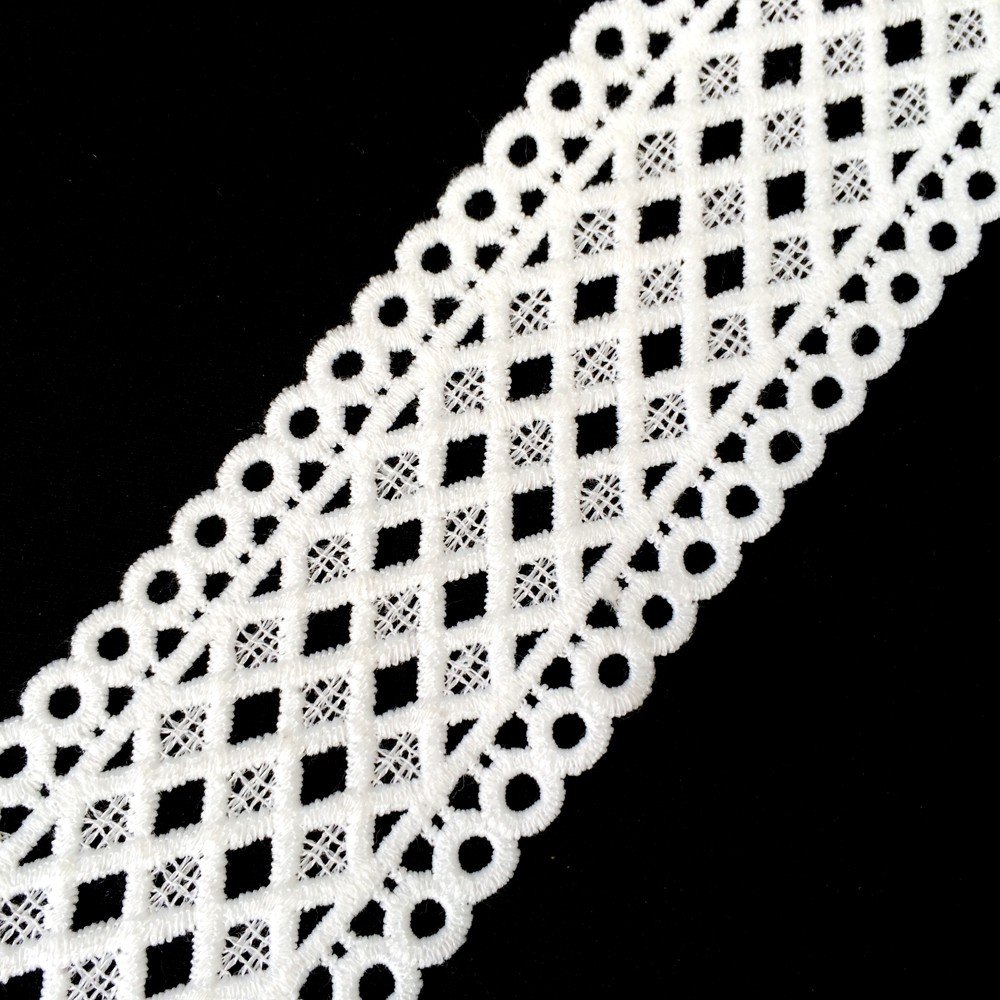 5.5cm wide high quality geometric lace trim