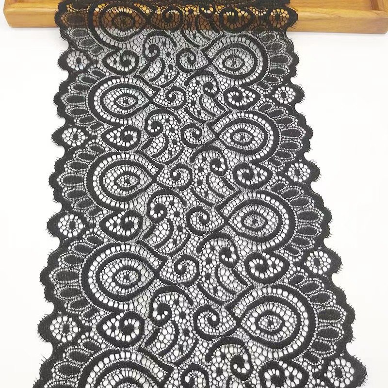 High Quality 18cm Elastic Lace Knitted Fabric For Underwear Clothing Wedding Lace Trim