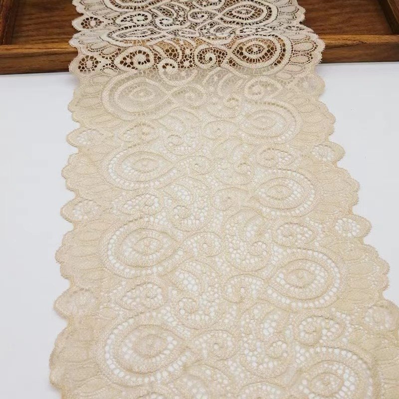 High Quality 18cm Elastic Lace Knitted Fabric For Underwear Clothing Wedding Lace Trim