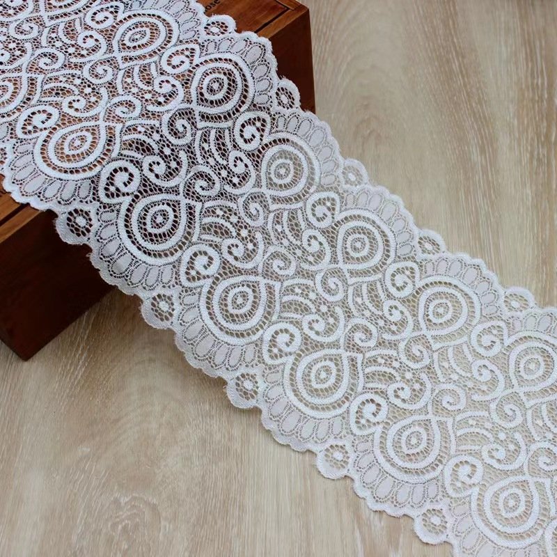 High Quality 18cm Elastic Lace Knitted Fabric For Underwear Clothing Wedding Lace Trim