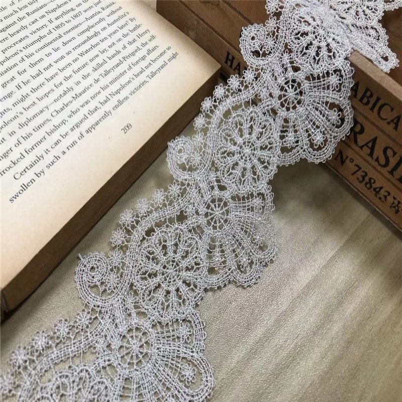 Water Soluble Lace Polyester Sewing Ribbon Lace Trim Garment Accessories Red DIY Guipure Lace Trim Sewing Craft